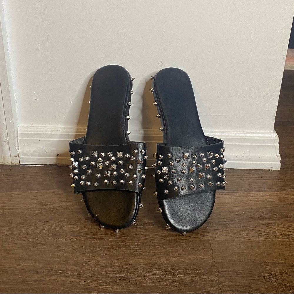 Spiked Black Sandals (US 7)